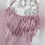 MeetCurve solid pink fringe‎ ruffle bandeau swim dress, size XL Photo 3