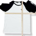 PINK - Victoria's Secret Victorias Secret Pink Logo Mesh Sleeve Colorblock Baseball Tee White Black Large Photo 11