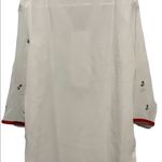 White long sheer sleeve flower embroidered tunic dress measurements in pictures Size undefined Photo 1