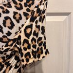 H & M Womens Leopard Print Short Sleeve Top Viscose Size 12 Office Party Photo 3