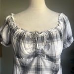 Almost Famous  Black White Plaid Mini Dress-puff sleeve bobo Y2K xl‎ academia Photo 1