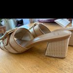 A New Day  Beige Mules with Crystal Buckle rattan size 10 Photo 4