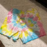 Judy Blue  Pink and Blue Tie-Dye Jean Shorts Photo 1