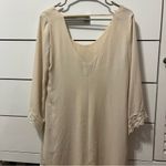 ASTR  Cream Lace Boho Mini Shift Dress Photo 2