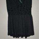 Free People NEW  Megan black crochet waist peplum tank top women’s size medium Photo 5
