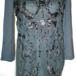 Roberto Cavalli New Womens 10 NWT Gray Lace Crystal Bead Dress 46 Designer Italy Photo 0
