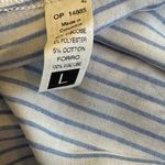 Maaji EUC Striped Women's Blue Harbour Island Long Sleeve Shirt Cover Up Blue L Photo 8