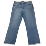 Democracy High Rise Slim Straight Fray Hem Ankle Jeans NWOT Medium Wash Size 14 Photo 1