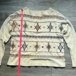 Madewell Geometric Embroidered Pattern Cotton Blend Cozy Cream Sweater Womens XS Photo 7