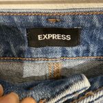 EXPRESS Blue Distressed Relaxed Straight Low Rise Jeans Sz 6R Photo 4