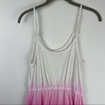 Victoria's Secret Victoria’s Secret Mini Dress Swim Cover White Pink Ombre Tassle Hem Sz Small Photo 6