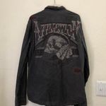 Affliction Black Grey Red Premium Motors Live Fast Button Up Shirt Tee Goth Grunge Streetwear Biker Racer Measurement in pics Photo 3