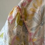 Vintage House Dress Robe Housecoat Pastel Floral Zip Leisure Life Size Medium White Photo 5