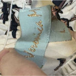 Veronica M Womens Blouse Off Shoulder Smocked Long Sleeve Cuffed Top Large NWT Photo 5