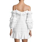 Alexis  Calypso short dress size Small White/ cream cold-shoulder embroidered Photo 1