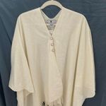 Jessica McClintock  Cream/Gold glitter sparkle SHAWL with golden closing clasps- Photo 0