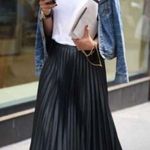 Alfani faux leather skirt, pleated midi Black Size 4P Photo 5