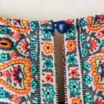 Charlotte Russe Blue Patterned Open Back Romper Medium Photo 7