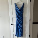 Abercrombie & Fitch  Size XS Blue Cowl Neck Draped Mini Dress New With Tags Photo 4