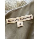 Nanette Lepore ‎ Silk dress Women's Size 12 Sage Green Draped Cowl Neck Bow Back Photo 2