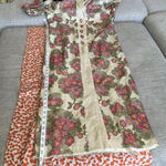 Custom handmade gold floral roses sparkle dress one of a kind small Photo 7