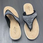 st. john's bay  Memory Foam Thong Comfort Zomp Black Sandal Size 8 Photo 4