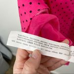 ZARA  Trafaluc Bright Pink Polka Dot Ruched Asymmetrical Dress Photo 12