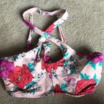 Xhilaration Floral Cross Front Bikini Top Photo 0