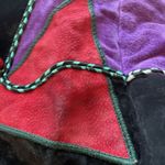 Vintage Mesa Ridge Jacket Abstract Artist Leather Suede Black Purple Full‎ Zip S Size 4 Photo 6