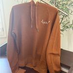 Spiritual Gangster Embroidered Hoodie,  Brown XS Small Love Script Harper NWT Photo 5