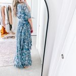 BY TIMO Blue Paisley Midi Wrap Dress Size M Photo 2