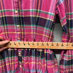 Ralph Lauren Polo  girls 16 plaid flannel shirtdress Andover pink twill Boho Photo 7