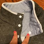 Marine layer  Quilted Reversible Gray Blue 1/4 Crewneck Photo 2
