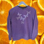Breckenridge Purple Butterfly Grandma Chic Sweatshirt Size Small Photo 1