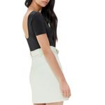 NWD House Of Sunny Mid Century Quilt Skirt Pistachio Green Vegan Leather Size 8 Photo 2