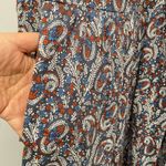 Boden Paisley Print Collared Pockets Long Sleeve Shirt Dress Women US 4 UK 8 Blue Photo 4