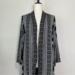 Angie Boho Black White Floral Cover Up Kimono Cardigan Photo 1