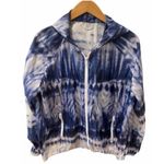 American Eagle AEO Tie Dye Windbreaker Track Jacket Blue White XL Oversized Photo 0