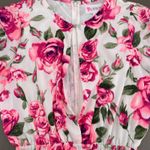 Pink Rose Romper Long Sleeve Floral Playsuit Short Summer L’Atiste by Amy Size S Photo 3