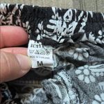 Black and White Graphic Track Pants with Elastic Waist Size M Photo 1