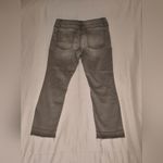 White House | Black Market Gray Distressed Cropped Skinny Jeans Size 12 Photo 1