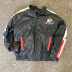 Vintage leather veteran of foreign wars bomber jacket XL Black Photo 15