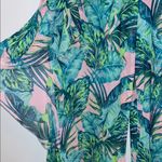 Tropical‎ Print Women Swim Coverup Pants Stretchy Sheer L Green Size L Photo 2
