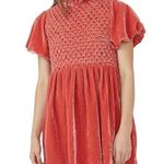 Free People NWT  Medium Gum Drop Mini Dress Red / Tangerine Photo 2