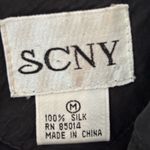 SCNY men’s jacket vintage black 100% silk long sleeve zip up front size M Size M Photo 1