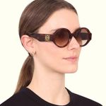 Loewe NIB Story Round Frame Tortoiseshell Acetate Sunglasses Photo 7