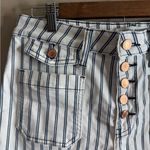 Judy Blue Navy and White Striped High Waist Shorts size large Photo 3