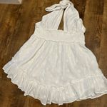 Aerie NEW White Spring Eyelet Fling Mini Dress Sz XL Halter Tie Floral Photo 12