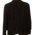 Luxe Vintage Y2k Zip up Assymetrical black blazer waterfall collar professional chic Photo 4