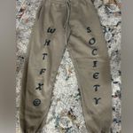 White Fox Boutique White Fox “WHTFX SOCIETY” Tan XS sweatpants Photo 1